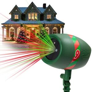 Star Shower Ultra 9 Christmas Laser Light Projector Red Green Motion Set‎ of 4